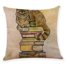 Load image into Gallery viewer, Cute Cat Cotton Linen Decorative Pillow Case/Pillow Cushion Covers
