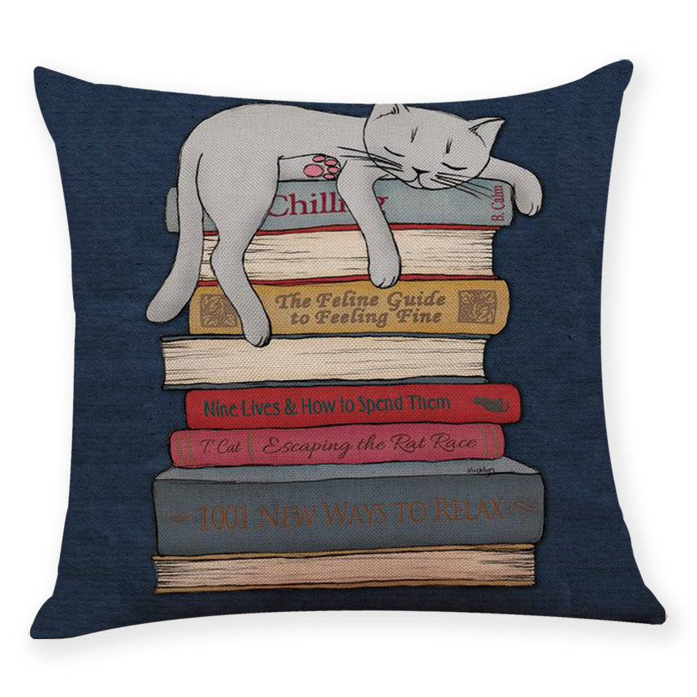 Cute Cat Cotton Linen Decorative Pillow Case/Pillow Cushion Covers