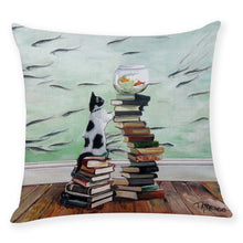 Load image into Gallery viewer, Cute Cat Cotton Linen Decorative Pillow Case/Pillow Cushion Covers
