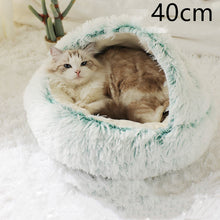 Load image into Gallery viewer, Round Fluffy &amp; Plush Cat Cave Bed
