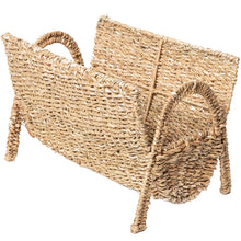 Load image into Gallery viewer, Handmade Woven Book &amp; Magazine Storage Basket
