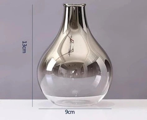 Silver Gradient Decorative Glass Vases