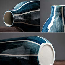 Load image into Gallery viewer, Indigo Blue Ceramic Accent Vase
