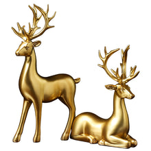 Load image into Gallery viewer, Modern Resin Golden Deer Sculpture Statue Figurine
