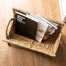 Load image into Gallery viewer, Handmade Woven Book &amp; Magazine Storage Basket
