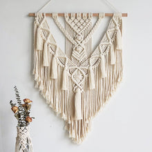 Load image into Gallery viewer, Hand-Woven Hanging Macrame Tapestry
