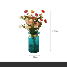 Load image into Gallery viewer, Minimalist Modern Aqua Translucent Glass Vase
