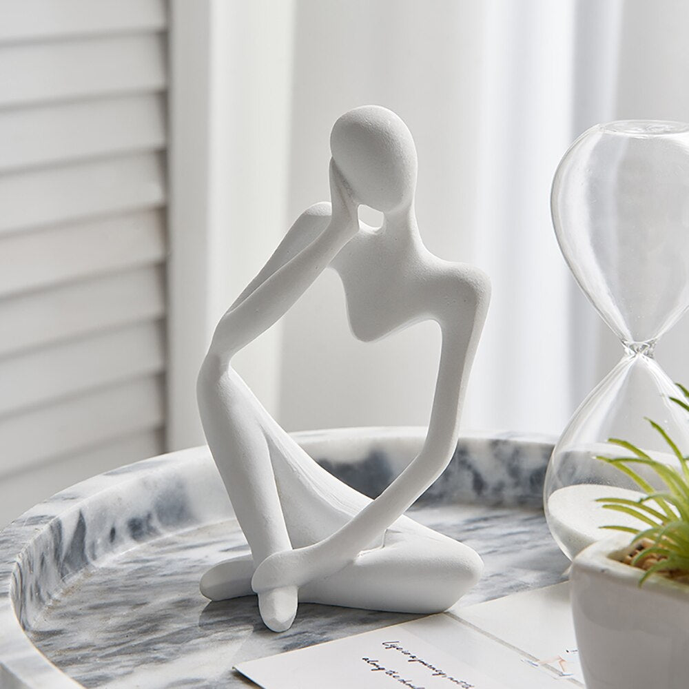Modern Abstract Thinker Sculpture Figurine