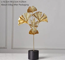 Load image into Gallery viewer, Golden Ginkgo &amp; Palm Decorative Accents
