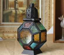 Load image into Gallery viewer, Geometric Moroccan Style Lantern Candle Holder
