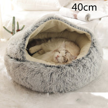 Load image into Gallery viewer, Round Fluffy &amp; Plush Cat Cave Bed
