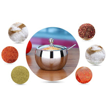 Load image into Gallery viewer, Versatile High-End Durable Stainless Steel Seasoning, Sugar Bowl &amp; Storage Container with Lid and Sugar Spoon
