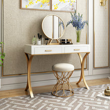 Load image into Gallery viewer, Luxury Makeup Vanity Set with Stool
