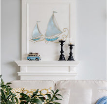 Load image into Gallery viewer, Sailboat Modern Wrought Iron Wall Art Decor
