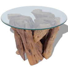 Load image into Gallery viewer, Boho Farmhouse Solid Round Driftwood Coffee Table
