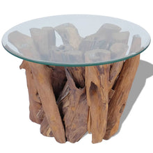 Load image into Gallery viewer, Boho Farmhouse Solid Round Driftwood Coffee Table

