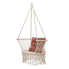 Load image into Gallery viewer, Macrame Tassel and Rope Hammock Swing Chair
