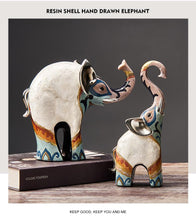 Load image into Gallery viewer, Artful Elephant Shell &amp; Resin Sculpture Statue Figurine
