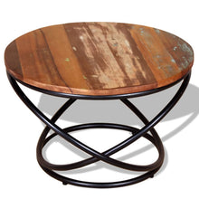 Load image into Gallery viewer, Round Multi-Colored Solid Reclaimed Wood Coffee Table
