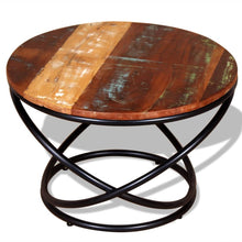Load image into Gallery viewer, Round Multi-Colored Solid Reclaimed Wood Coffee Table
