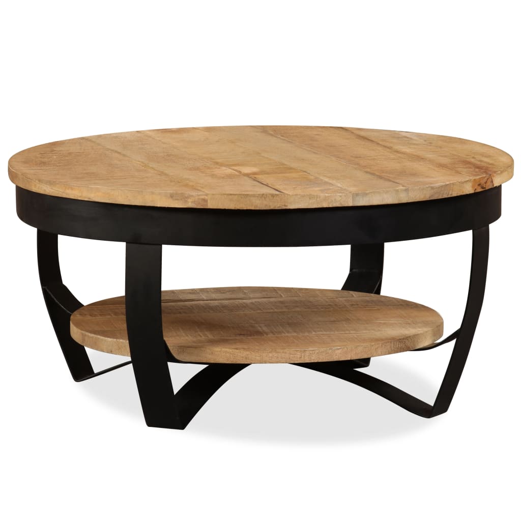 Boho Round Solid Reclaimed Wood Coffee Table