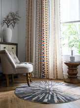 Load image into Gallery viewer, Geometric Semi-Blackout Boho Cotton Linen Curtains
