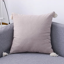 Load image into Gallery viewer, Nordic Decorative Cotton Linen Tassel Pillow or Pillowcase
