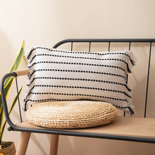 Load image into Gallery viewer, Boho Stripe Tassel Pillow Cushion Cover
